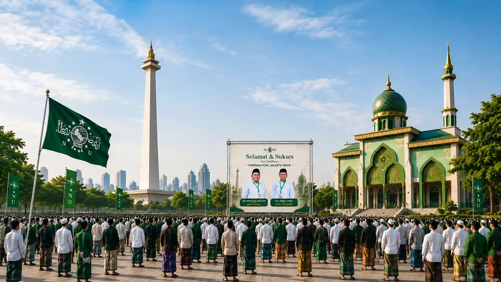 Kebersamaan pengurus dan warga Nahdlatul Ulama Pengurus Wilayah Provinsi Papua